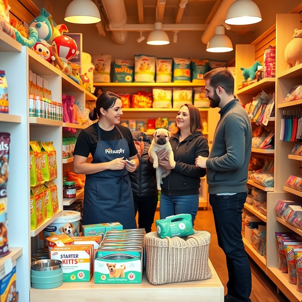 New pet supplies display